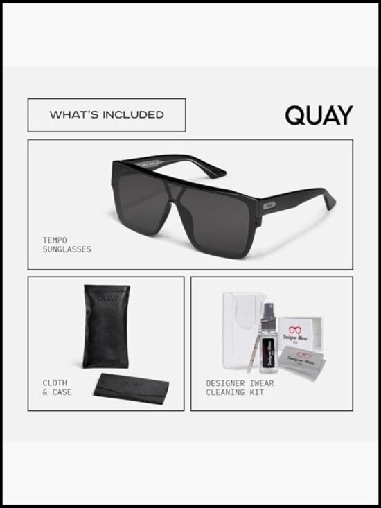 Shield Sunglasses Bundle with Case & Cleaning Cloth main image 5